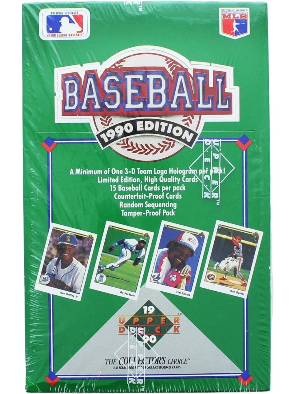 1990 Baseball Cards Collection - Box of 36 Foil Packs, Vintage Sports